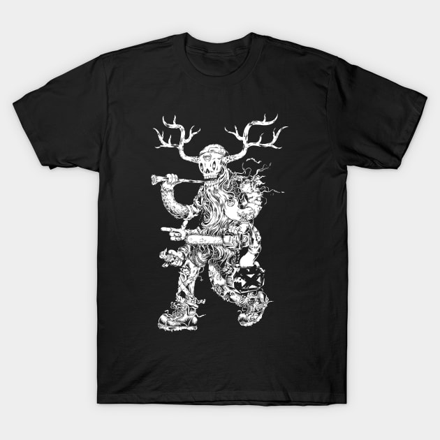 Lumbering Jack White T-Shirt by BeeryMethod